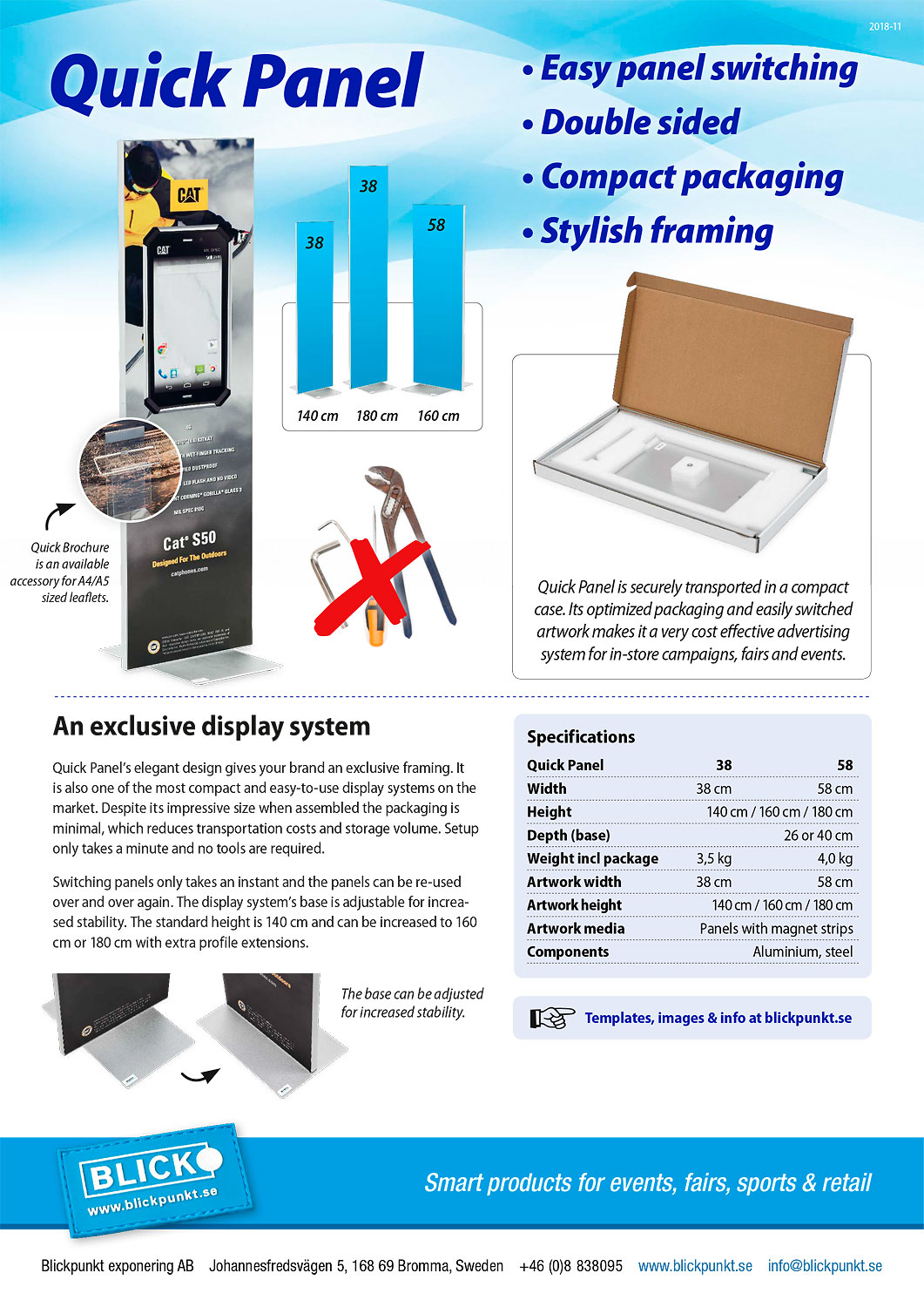 Quick Panel product sheet