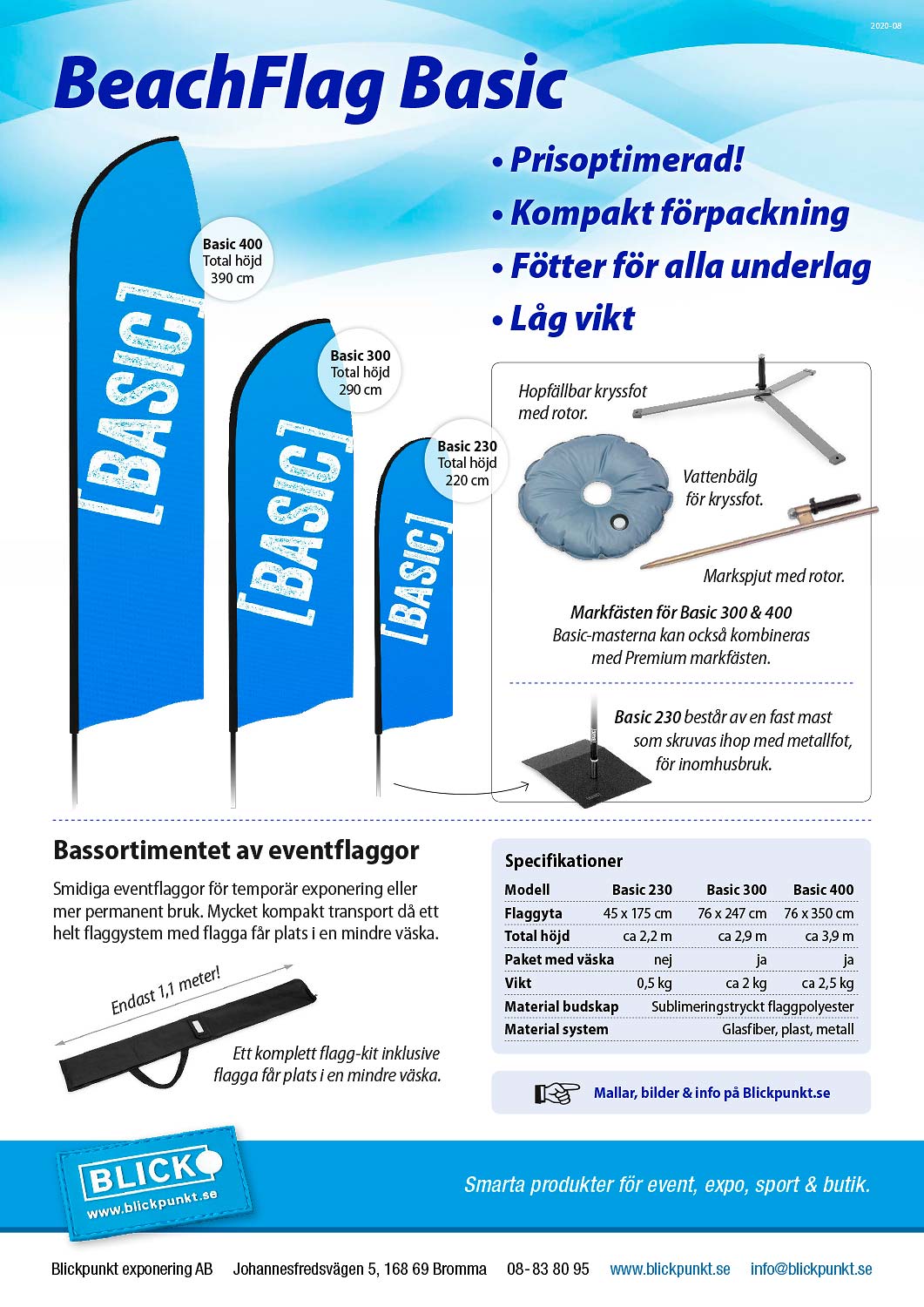 BeachFlag Basic produktblad